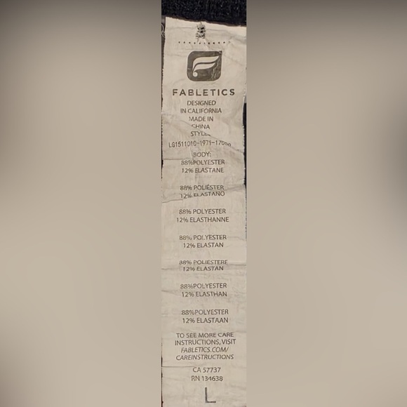 Fabletics Women’s Size Patterned Blue Leggings EUC - Picture 8 of 8